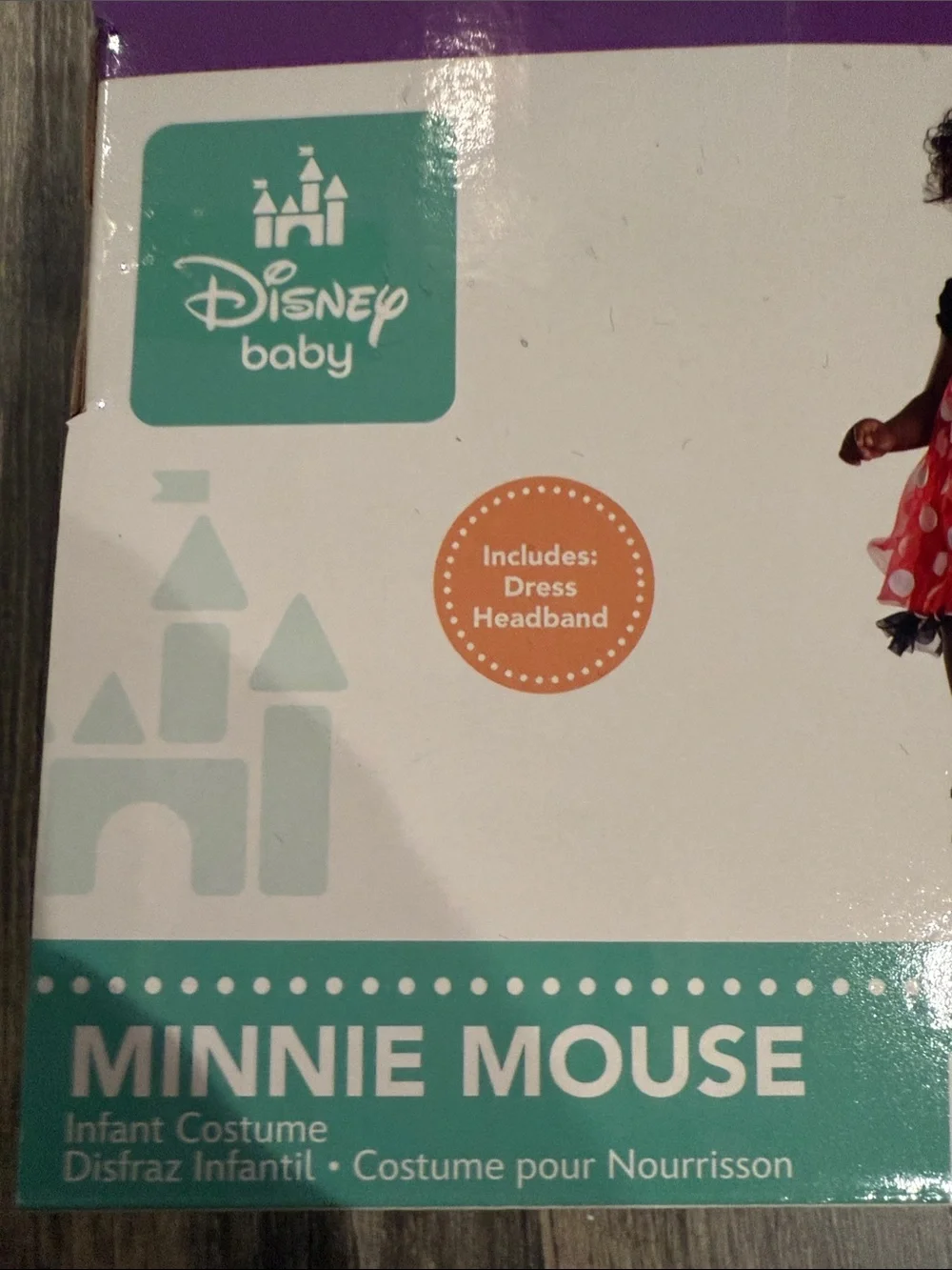 Disney Minnie Mouse Red & Black Polka Dot Halloween Costume with Headband